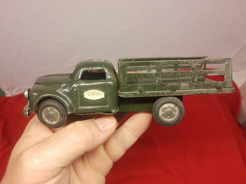 2 Linemar años 50 de colección? Japón Estaca Litografía Fricción Ejército de los Estados Unidos Marina Camión Estaca Plataforma Plana - Imagen 16 de 19