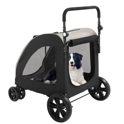 Dog Stroller for Medium To Large Dogs, Foldable Dog Wagon with 4 Wheels - Bild 7 von 19