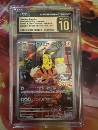 2023 POKEMON SCARLET & VIOLET PROMOS #098/SV-P DETECTIVE PIKACHU CGC 10 PRISTINE