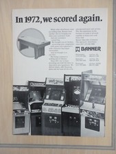 Banner Ad For Video Arcade Machines Original Magazine Pull Out Ad