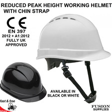 BLACK SAFETY HELMET. WHITE SAFETY HELMET. BUILDERS, HEIGHT WORKING.CONSTRUCTION.