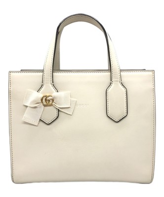 GUCCI GG Ribbon 2WAY Handbag White 443089 A-241224-24 | eBay