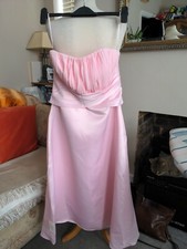 BHS Gorgeous Wedding Collection Pink Satin Off Shoulder / With Straps 14 Prom