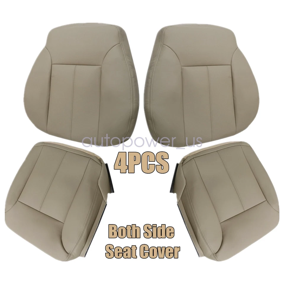 For 2007-2012 Mercedes Benz GL350 GL550 Front Bottom Top Leather Seat Cover Tan Foto 3 de 4