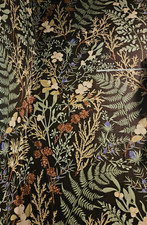 Peel and Stick Wallpaper, Black Floral 17.3"x78.7", Green/brown/black/white NEW