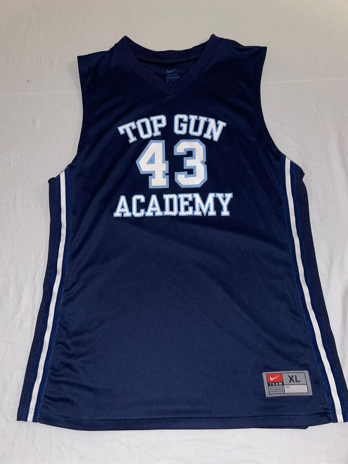 Nike Team “Top Gun Academy” basketball Size 5 ☆ very popular Mens XL Blue jersey Industry No. 1