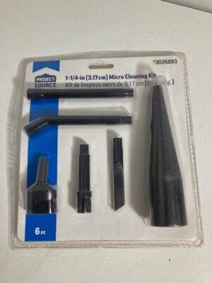 Project Source Micro Cleaning Kit, 1-1/4'' Attachments Vacuum Keyboard Dash Vents