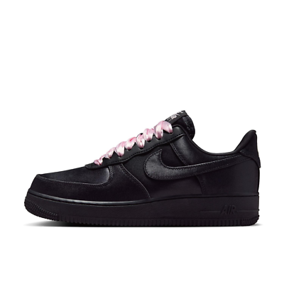 nike air force 1 low satin swoosh black pink