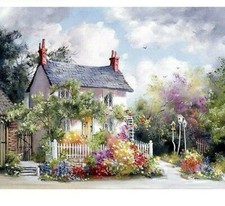 Paint By Numbers Adults kids House Flowers DIY Painting Kit 40x50CM Canvas