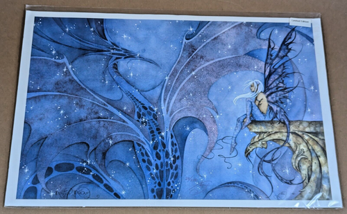 2001 DREAM DRAGON BY AMY BROWN PRINT SIGNED NUMBERED LE 26/200 17" X 11" NEW