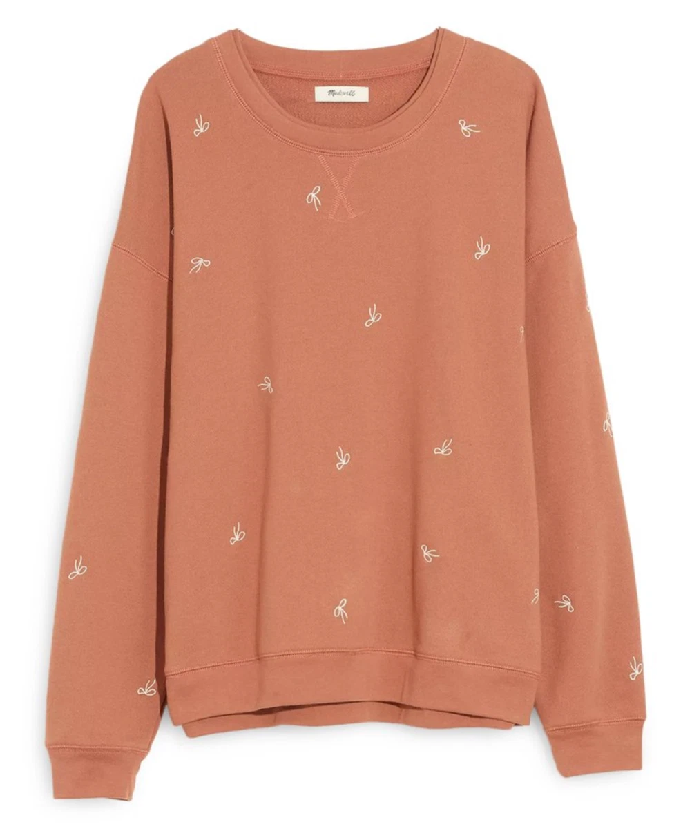 Madewell embroidered sweatshirt clearance