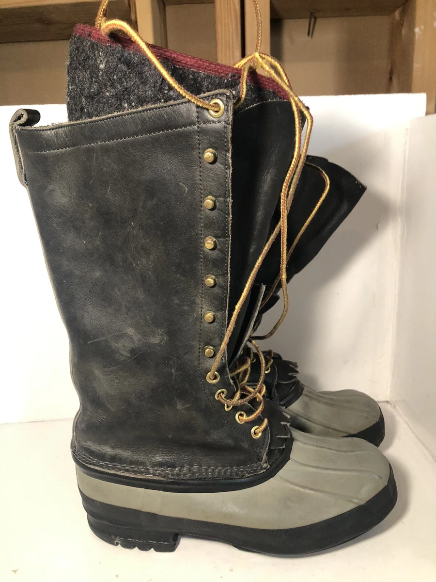 Leather snow boots