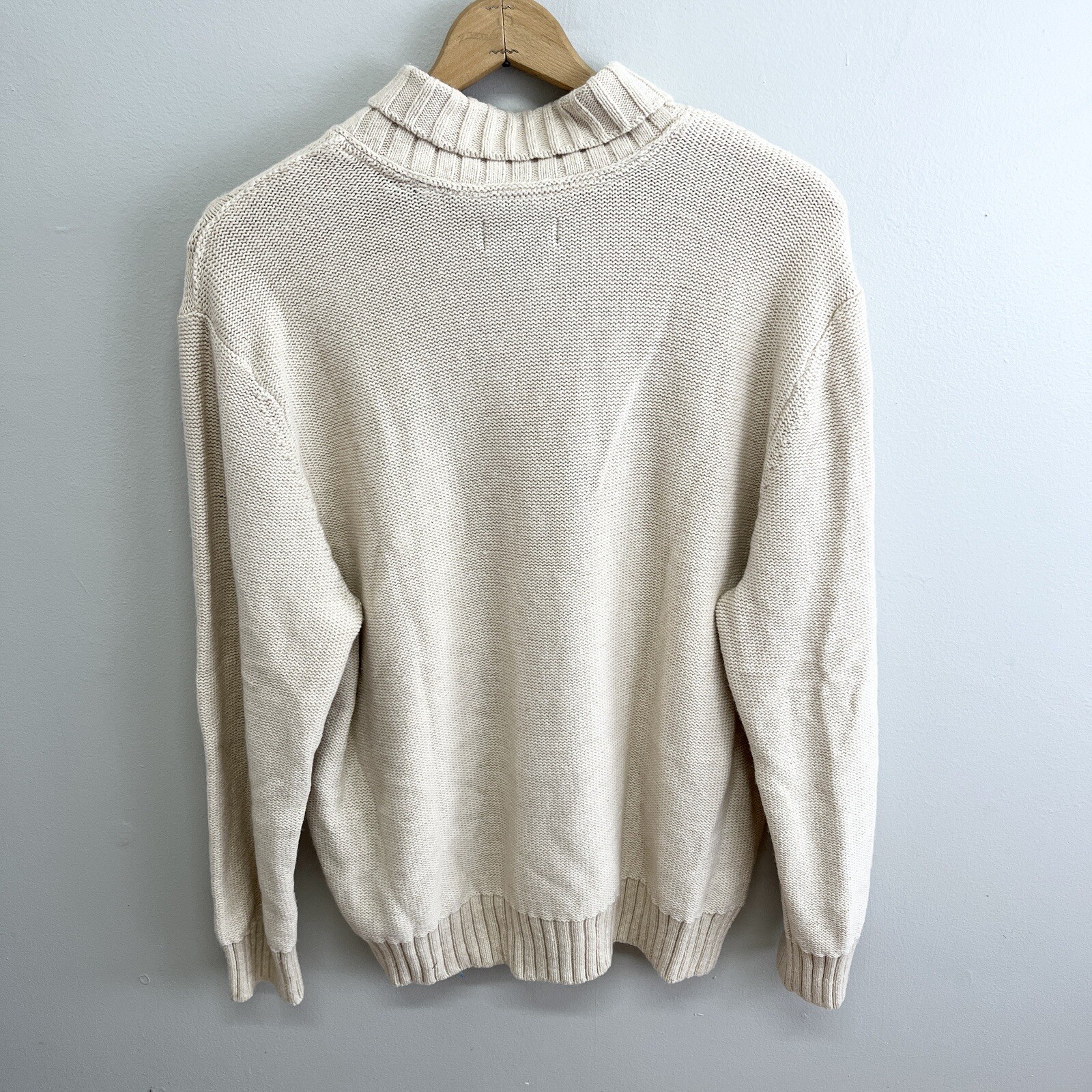 John Bartlett Consensus Shawl Neck Ivory Wool Ble… - image 4