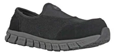 HOSS Men's METEORITE 30155 Composite Toe Slip-On Shoe, Black Mesh, Size 12 M