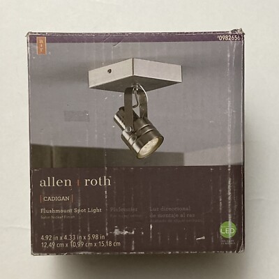 1 Head LED Track Spot Light Dimmable Ceiling Flush mount Fixture Satin Nickel