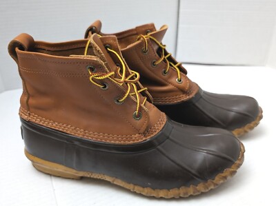 Cabelas Mens Duck Boots Waterproof Leather Rubber Rain Shoe  display picture 1