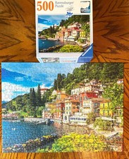 Lake Como 500 Piece Jigsaw Puzzle by Ravensburger 100 complete