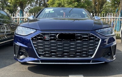 Für Audi A4 2020-2023 S4 Stil Kühlergrill Wabengrill Front Grill Chrome Silber