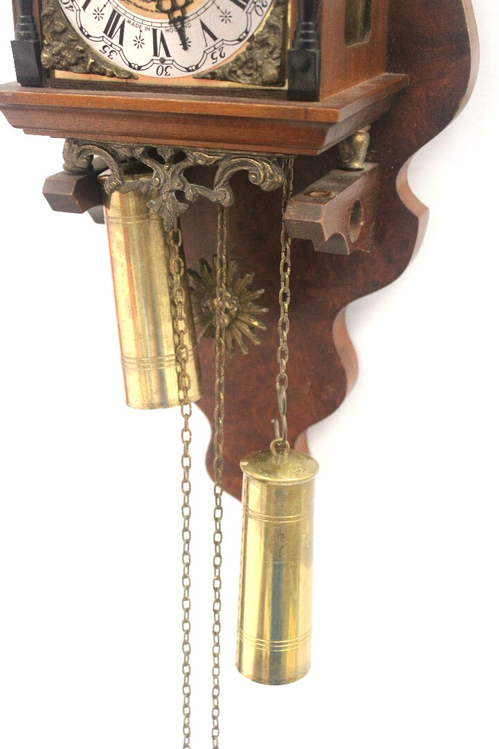 Vintage FRANZ HERMLE & SOHNE Chain/ WeightDriven Wall Clock w/ Moon