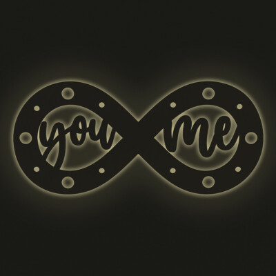 KLEINLAUT Wandlicht ''You & Me'' Dekoration Liebe Geschenk Wohnzimmer