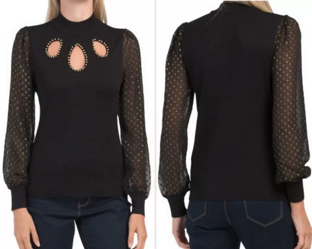 Keyhole sweater top