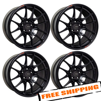 Enkei 534-895-1245BK Set of 4 18x9.5 5x120 45mm 72.5mm GTC02 Matte