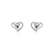 Women Girl 925 Sterling Silver Heart Tiny Post Stud Earrings 5x4mm Gift PE18