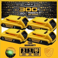 4 Pack For DeWalt 20V 20 Volt Max Lithium 3.0Ah Battery DCB206 DCB205 DCB204