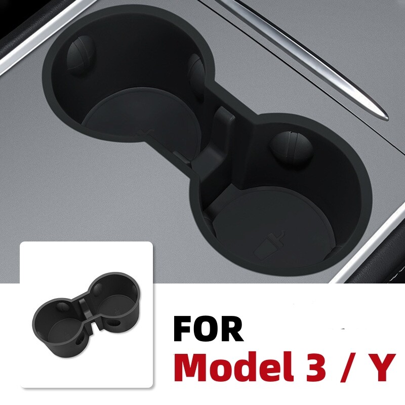 Cup Holder For Tesla Model 3 Y Center Console Accessories Insert Slot Slip Clip