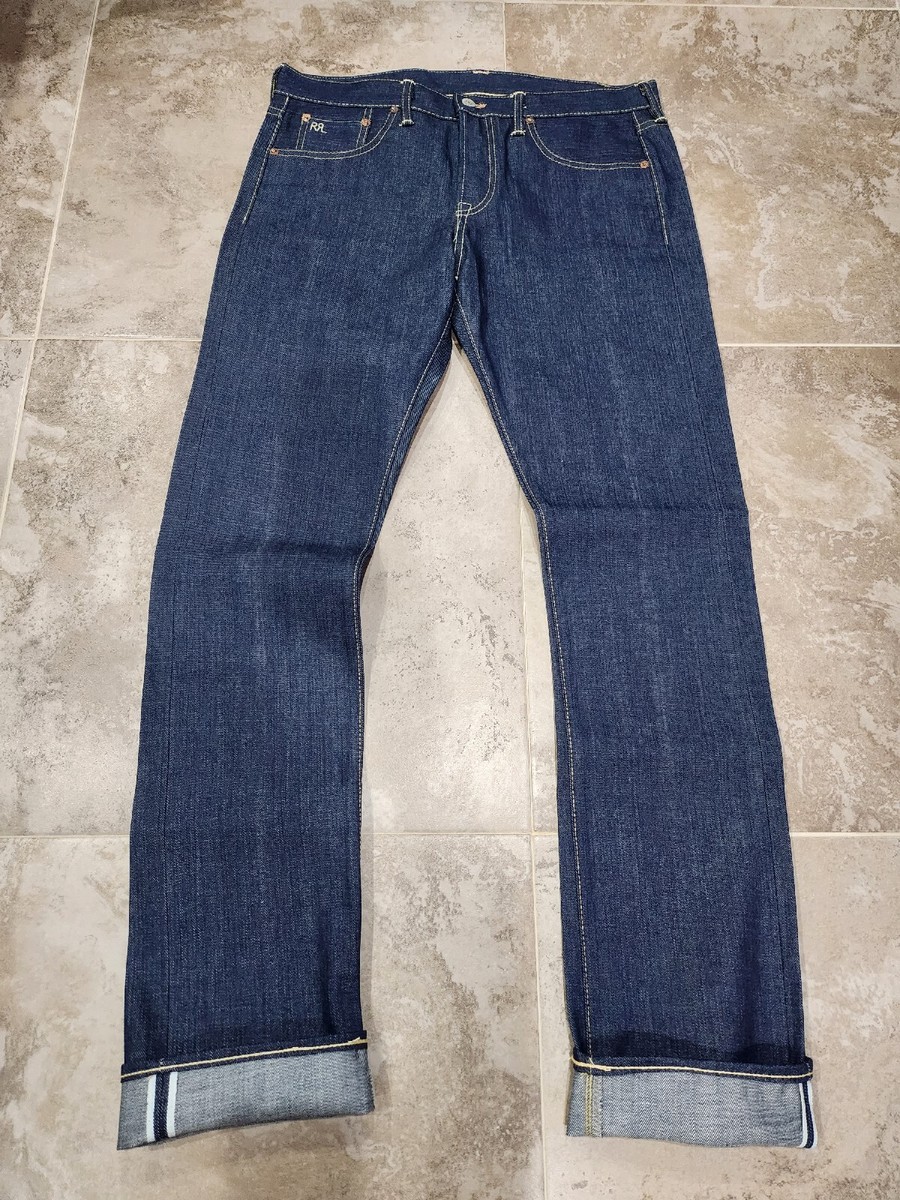 RRL DOUBLE RL JAPAN SELVEDGE REDLINE RAW DENIM JEANS MEN SZ RRL DOUBLE RL JAPAN SELVEDGE REDLINE RAW DENIM JEANS MEN SZ