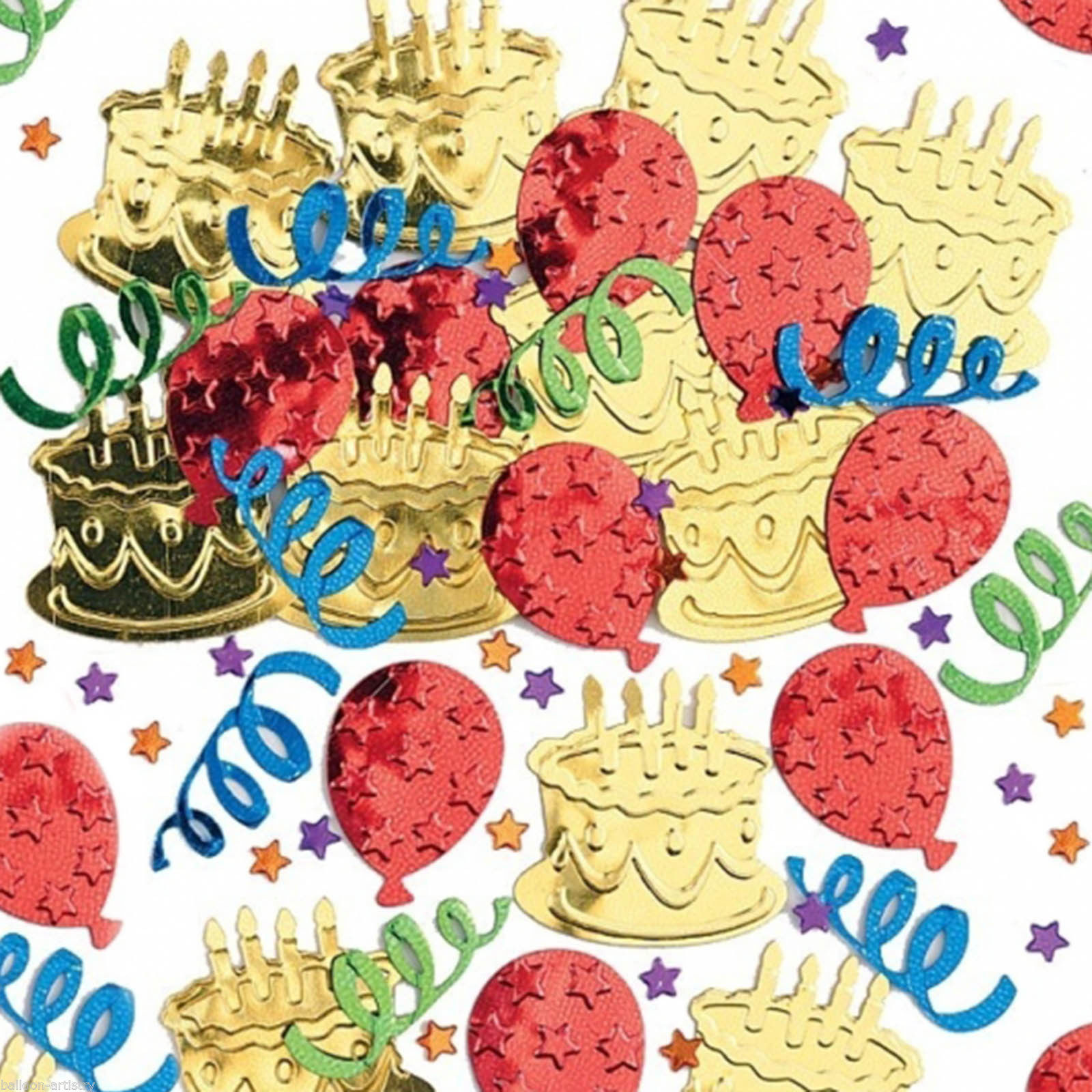 Happy Birthday Multi Colour Confetti Sprinklers Cake Table Decoration 2 