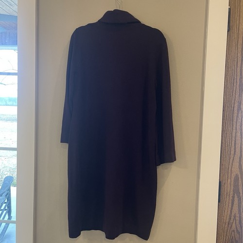 Jones New York Sweater Dress Acrylic Wool Blend XL Brown Ribbed Knit Long Sleeve - Picture 3 of 6