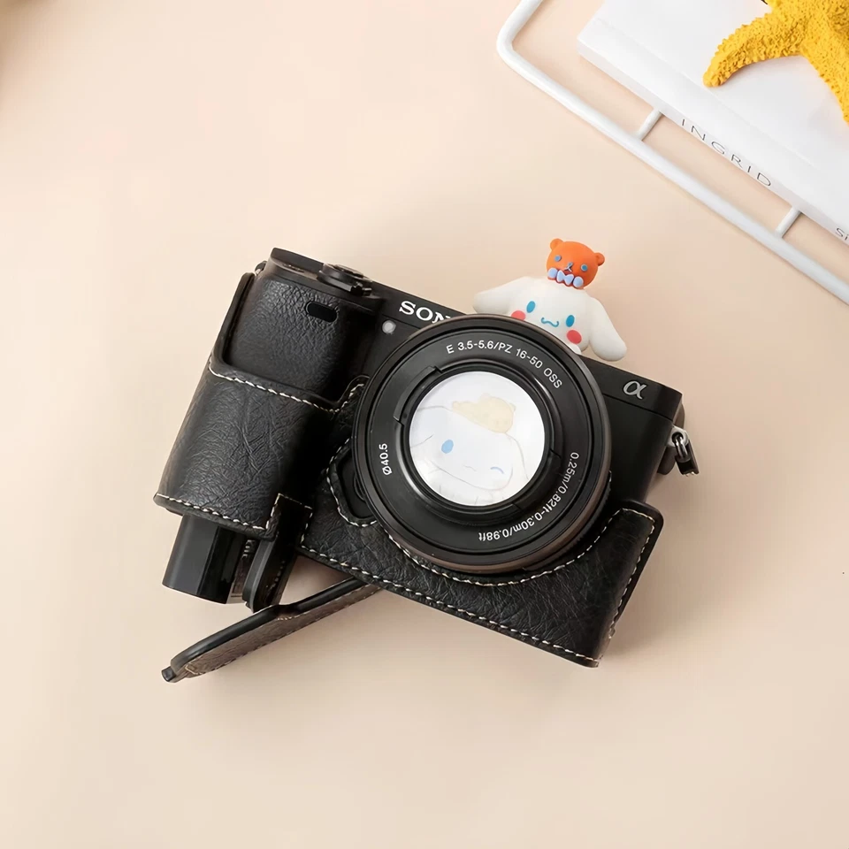 Bolsa de cuero para cámara. Funda protectora resistente al desgaste. para Sony A6000/A6100 Foto 2 de 4