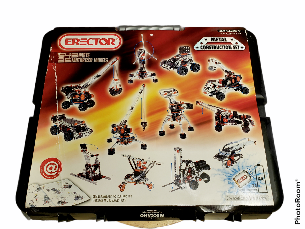 Erector 643 Piece 25 Motorized Models Special Edition Rare 2003