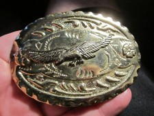 VINTAGE AMERICA EAGLE THEME DESIGN BELT BUCKLE - METAL - GW20