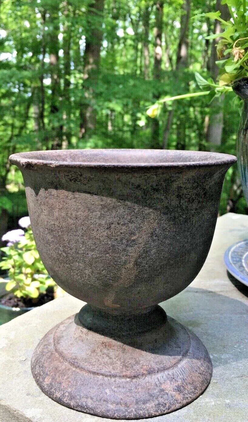 Antique Primitive Cast Iron Mortar Apothecary Druggist Rx Chemist 1800s