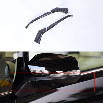 Carbon Fiber Rearview Mirror Decor Strip Trim 4pcs For Toyota Alphard 2015-2022