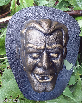 Dracula plastic mold  7'' x 5'' x 2'' Halloween concrete plaster cement face mould