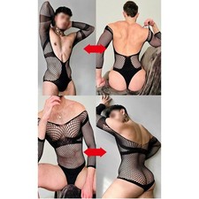 Per Uomo Costumi Erotici Tuta a Rete Night Out Occasioni Speciali 10% Spandex