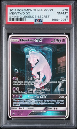Mewtwo-GX graded PSA 8 for sale on eBay