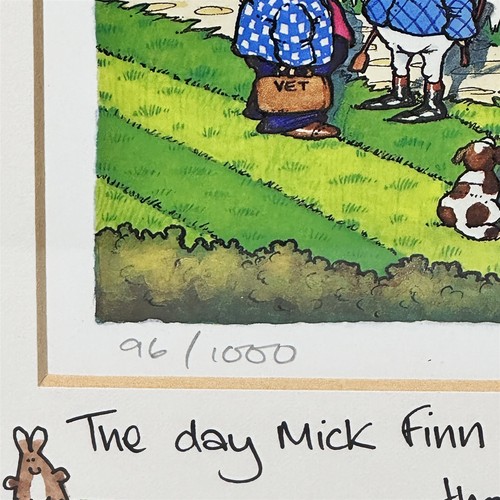 UK Artist McMAHON Signed Comedic Print "The Thoroughbred" 96/1000 Framed 11x13 - Picture 5 of 14
