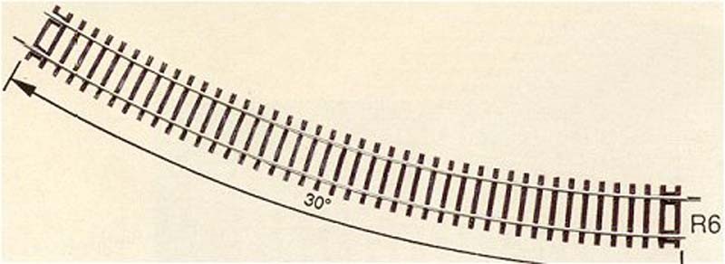 Rocoline Curved Track Radius 6 30 Degree 604.4mm HO Gauge RC42426