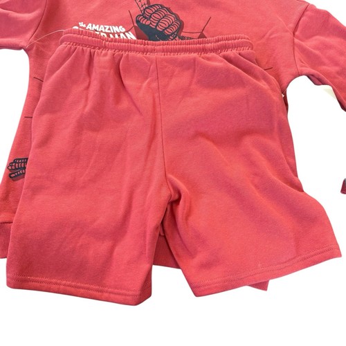 Marvel Spider-Man Niños Sudadera Pantalones Cortos Conjunto Mediano (8) Rojo Spiderman - Imagen 4 de 8