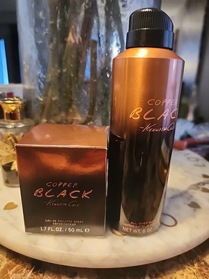 Kenneth Cole Copper Black Eau De Toilette Spray 1.7oz + Body Spray 6oz