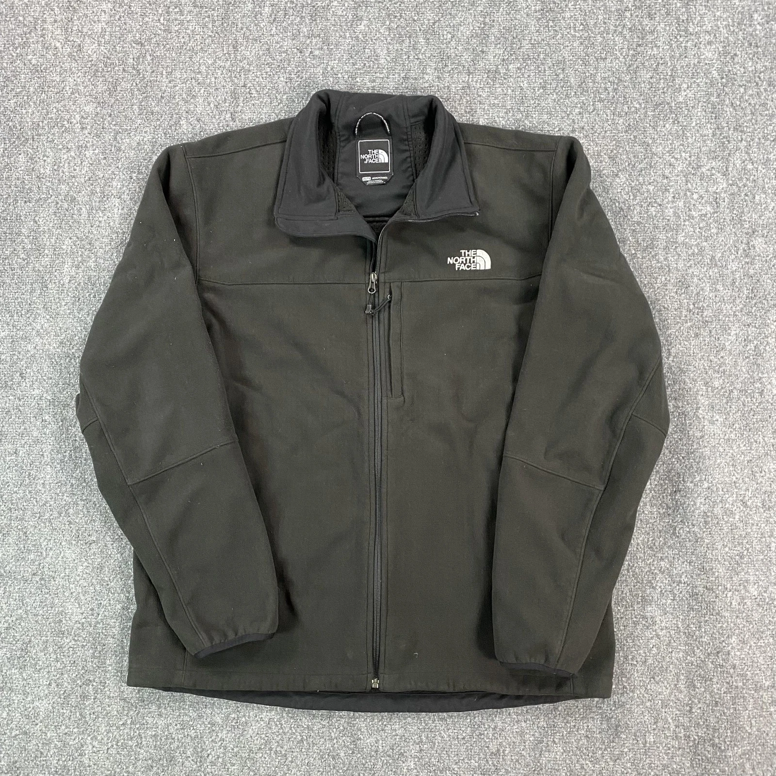 North Face Jacket Mens 2XL Black WindWall Softshell Fleece Full Zip Outdoor Coat