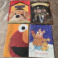 FAO Schwarz Lot 4 Holiday Ultimate Toy Christmas Magazine Catalog Catalogue Rare