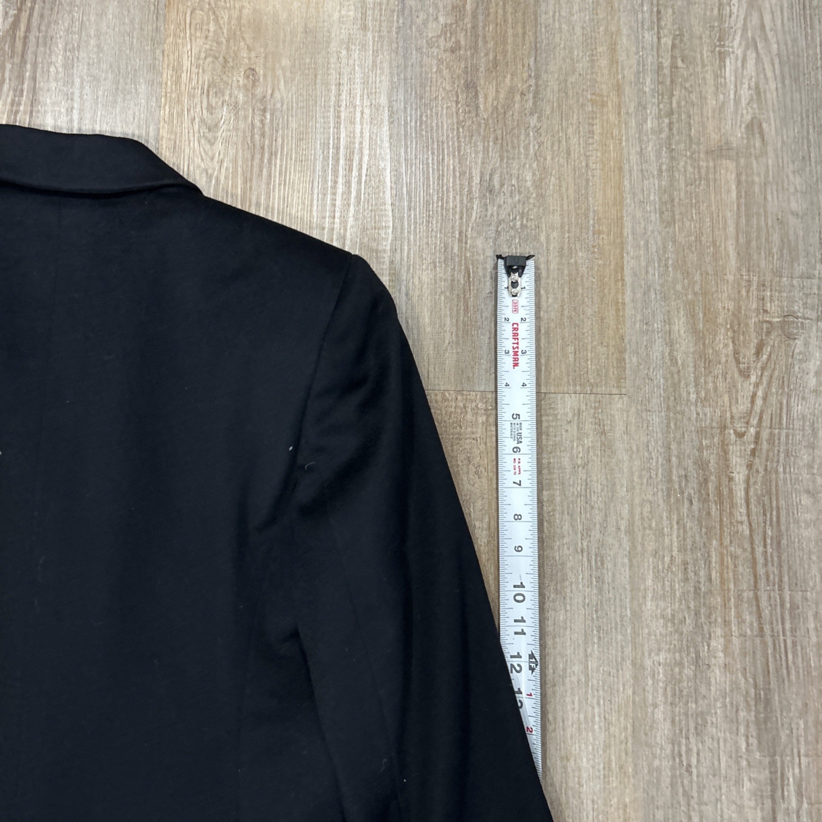 Armani Collezioni Blazer Womens Black Wool Mohair Single Breasted Jacket Size 10