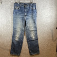 Jordache Horse Head Logo Jeans Vintage Blue 38x34 Straight Leg Made In USA V6