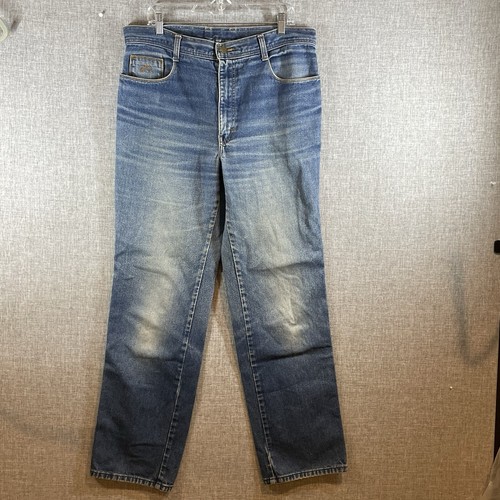 Jordache Horse Head Logo Jeans Vintage Blue 38x34 Straight Leg Made In USA V6 - Picture 1 of 10