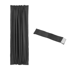 Blackout Door Curtain 54"W x 72"L French Window Door Curtain 1 Panel Black